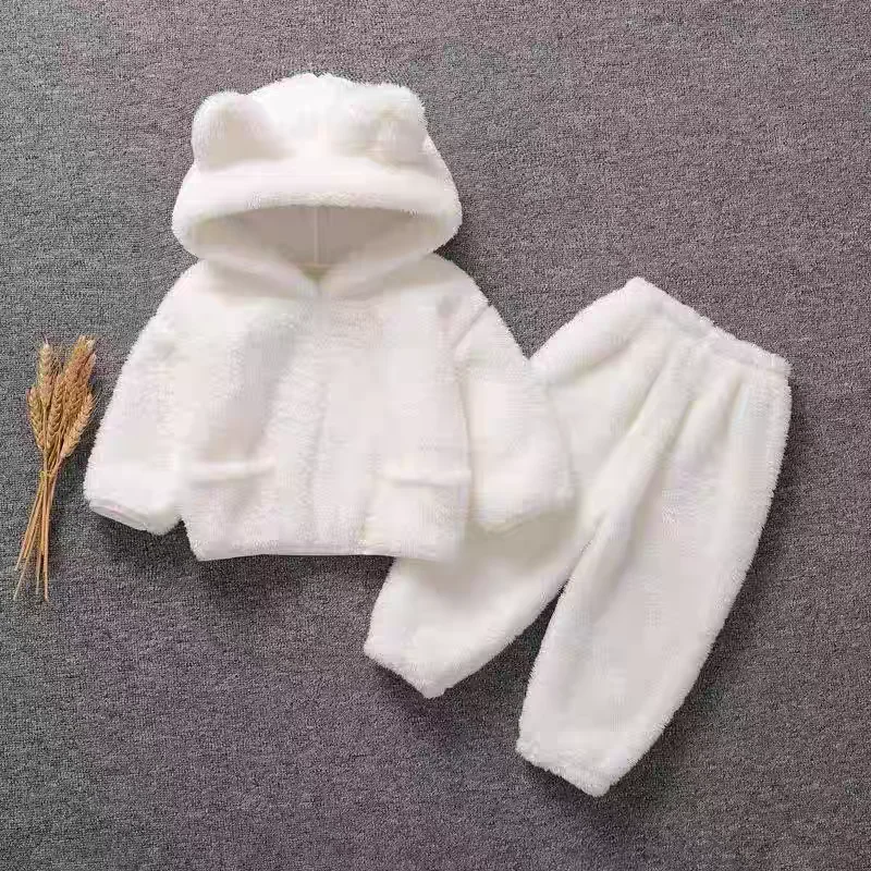 

80cm-150cm Anime Bjd Baby Silicone Doll Baby Clothes JK Flannel Treasure Pajamas Loungewear Two-piece Set