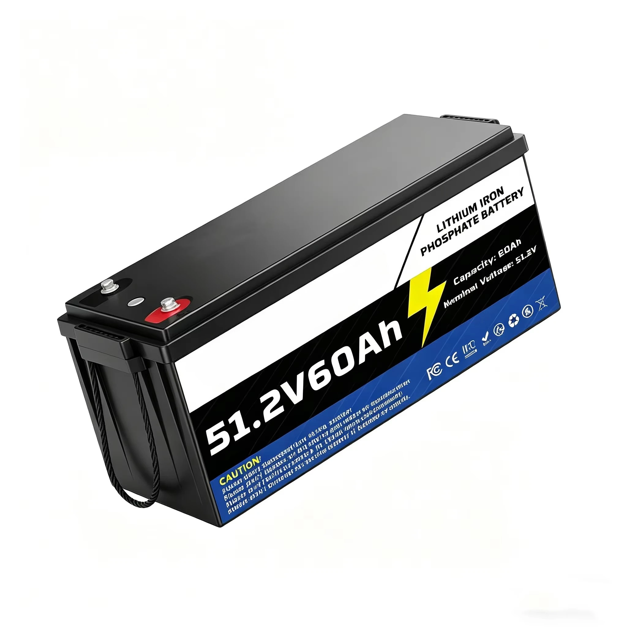 51.2V 60Ah LiFePO4 Battery 120A BMS Deep Cycle for Golf Cart & RV Solar Energy Storage Bluetooth Monitoring 4000-Cycle Life