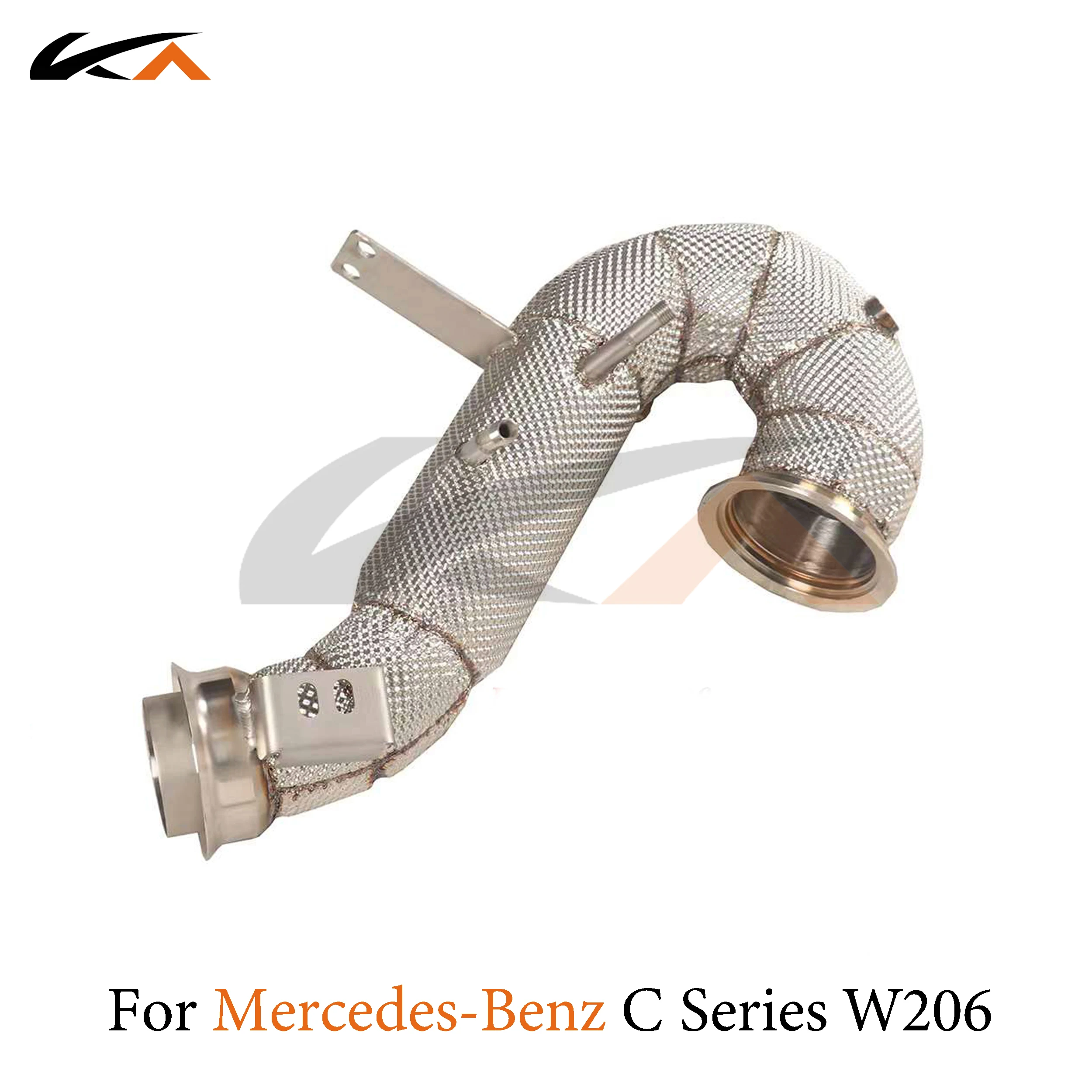 KA Tuning downpipe exhaust stainless steel headers for mercedes benz c series w206 1.5T performance parts heat shield catalysis