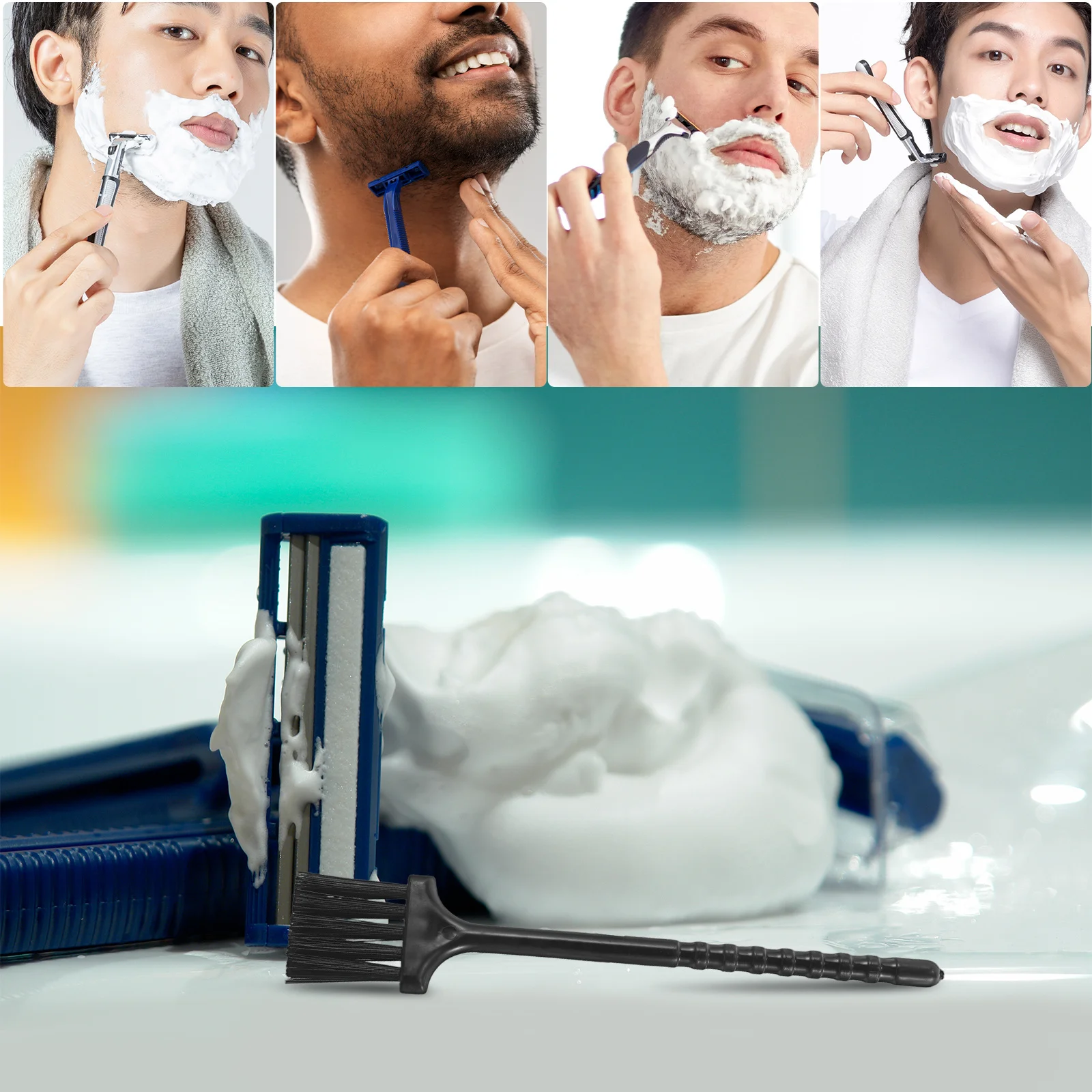 

20Pcs Electric Razor Cleaning Brush Long Handle Narrow Mini Brush Multifunctional Cleaning Tool for Razor Hair Removal Men