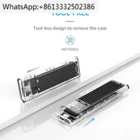 M2 SSD Case M.2 NVME SSD Enclosure M.2 to USB C Transparent Hard Drive Enclosure for NVME PCIE NGFF SATA M/B