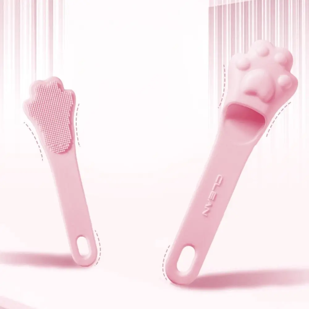 Silicone Cat's Paw Silicone Face Brush Facial Washing Deep Clean Finger Nostril Brush Handheld Exfoliating Skin Care Tool