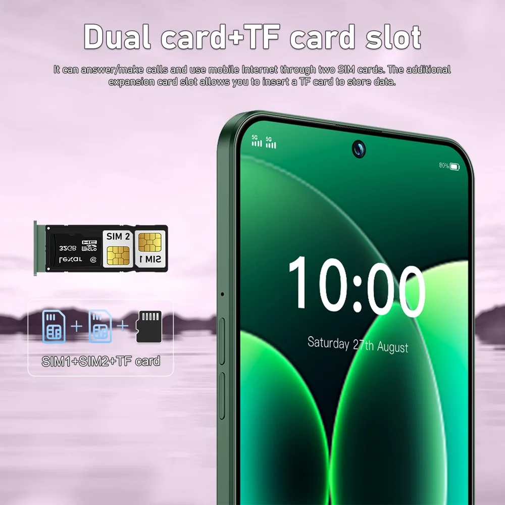 K-Touch M18 Pro Max 7.3 HD Mobile Phones 7800mAh Cell Phone 22GB+2TB Smartphone Android 15 Octa Core Unlocked 5G Dual SIM 16+48MP Camera Cellphones