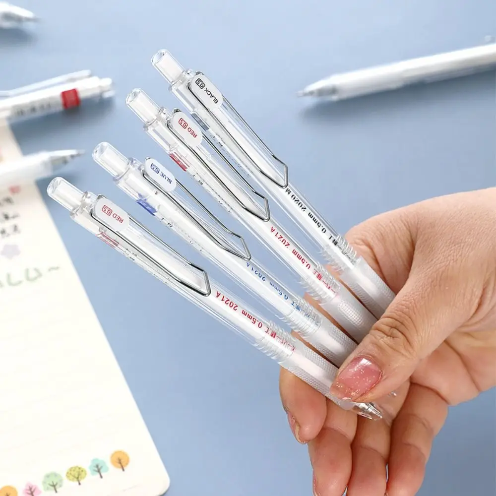 Quick Dry Gel Pen Transparent Black/Red/Blue Ink 0.5MM ST Tip Neutral Pens Writing Tools Signature Pen School Stationery