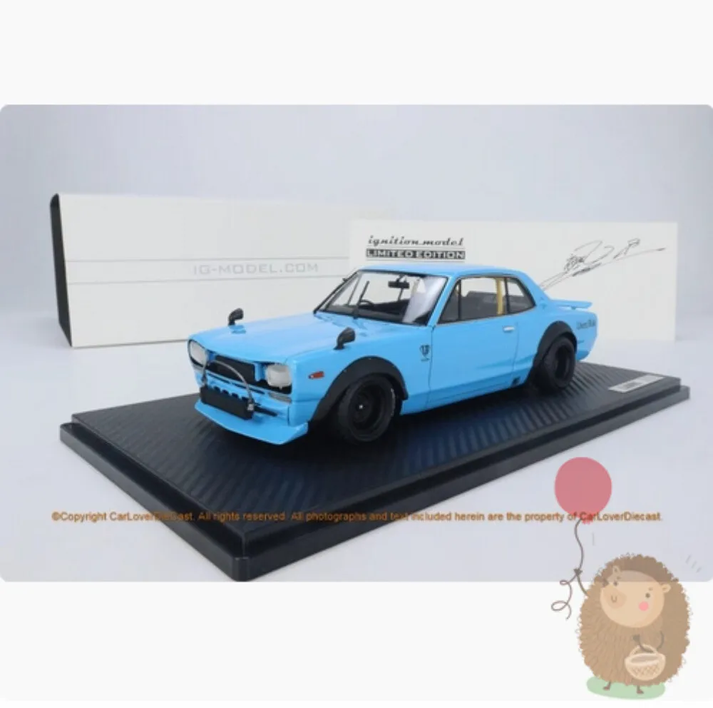 

Модель автомобиля IG 1/18 LB-WORKS Hakosuka из смолы, коллекционная, синяя, для хобби и декора