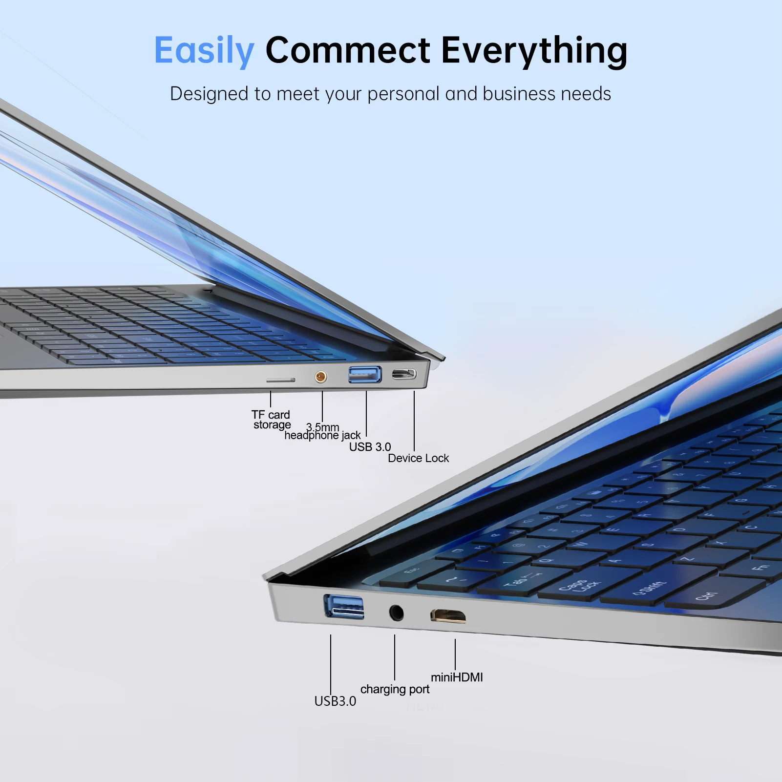 كمبيوتر محمول 15.6 بوصة Intel Celeron i7-6500 ألعاب الكمبيوتر المحمول 32 جيجابايت رام 2 تيرابايت SSD مكتب دراسة جهاز كمبيوتر شخصي Windows11 1920*1080 دقة الكمبيوتر المحمول