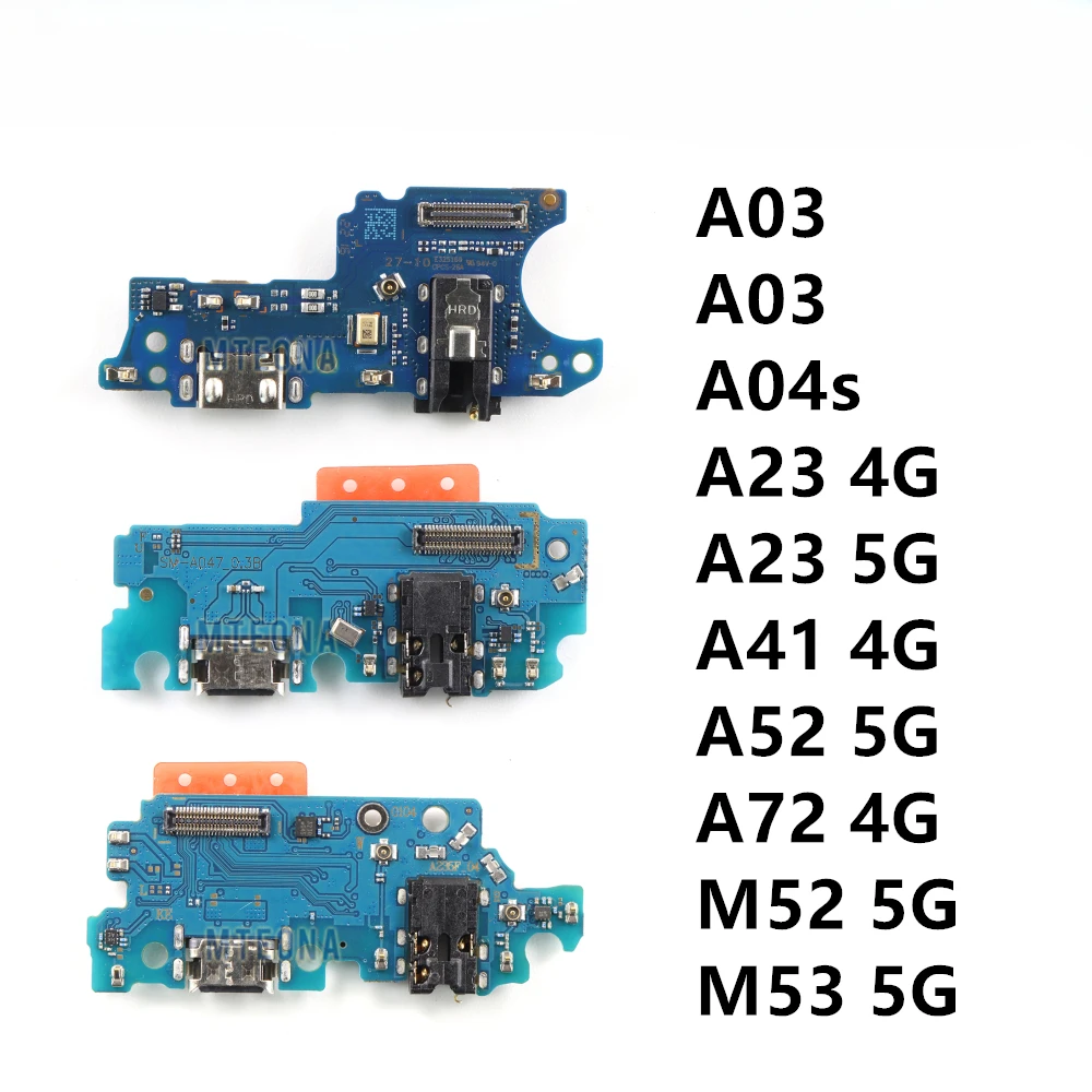 Para Samsung Galaxy A03 A035F A035U A04S A23 4G 5G A41 A52 M52 M53 puerto de cargador USB conector de base placa de carga Cable flexible