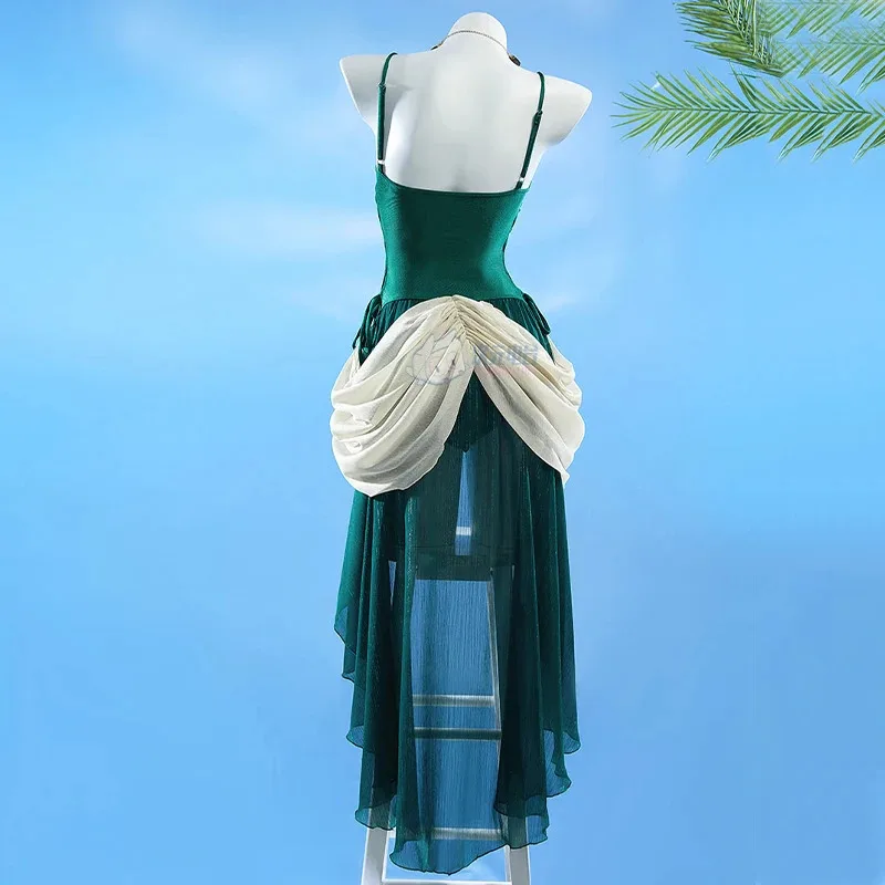 DY20Game Princess Zelda Cosplay Costume  Zelda Swimwear Summer Swimsuit Green  Bikini Jumpsuits For Pool party Hallowmas Comicon