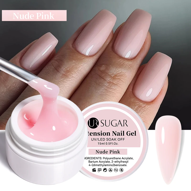 UR SUGAR 15 ml Box Extension Nagelgel Jelly Pink White Clear UV Gel Hard Gel Extension Gel Nails Finger French Nail Art Maniküre