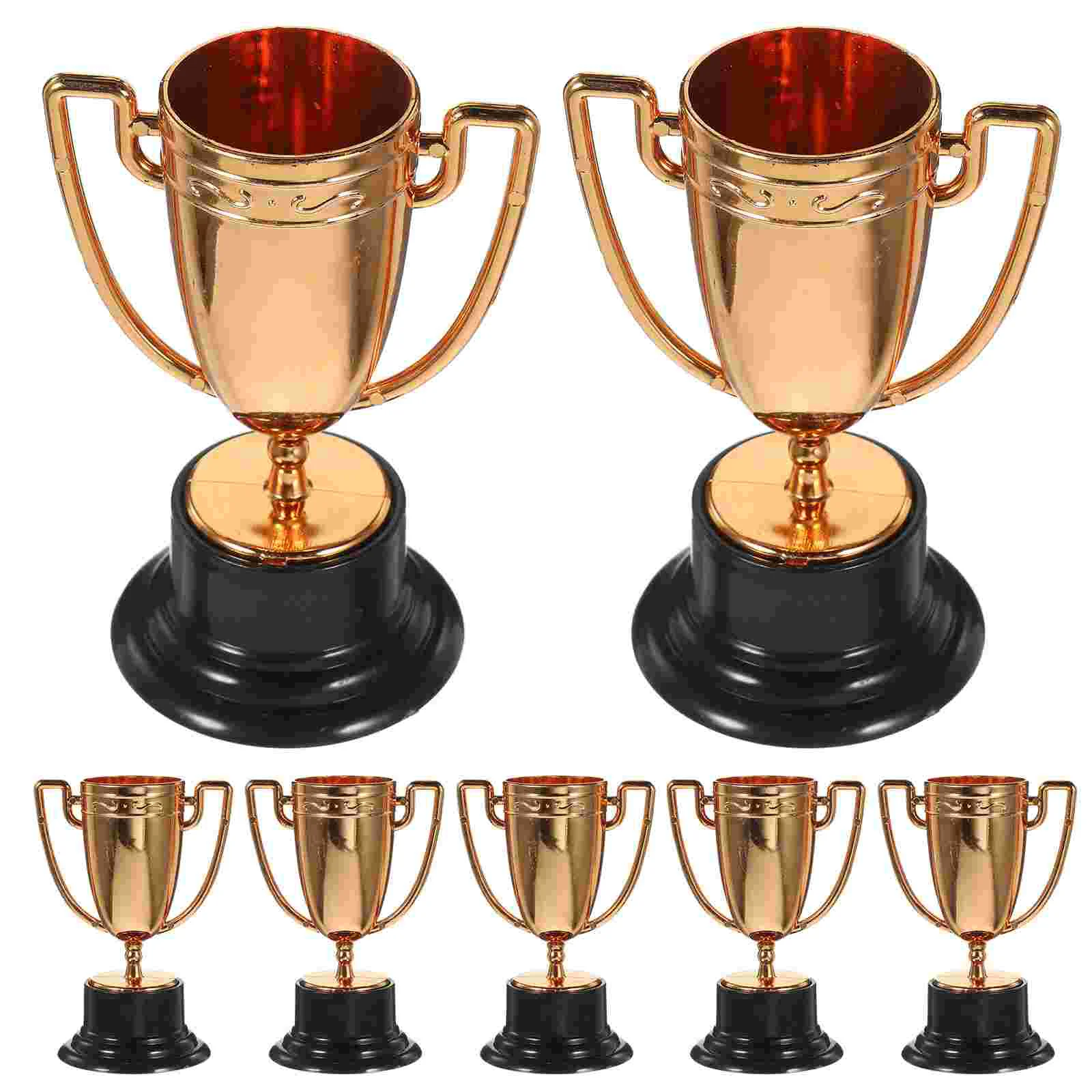 

10 Pcs Mini Gold Trophy Cup Soccer for Kids Miniature Plastic Trophies Adults Child