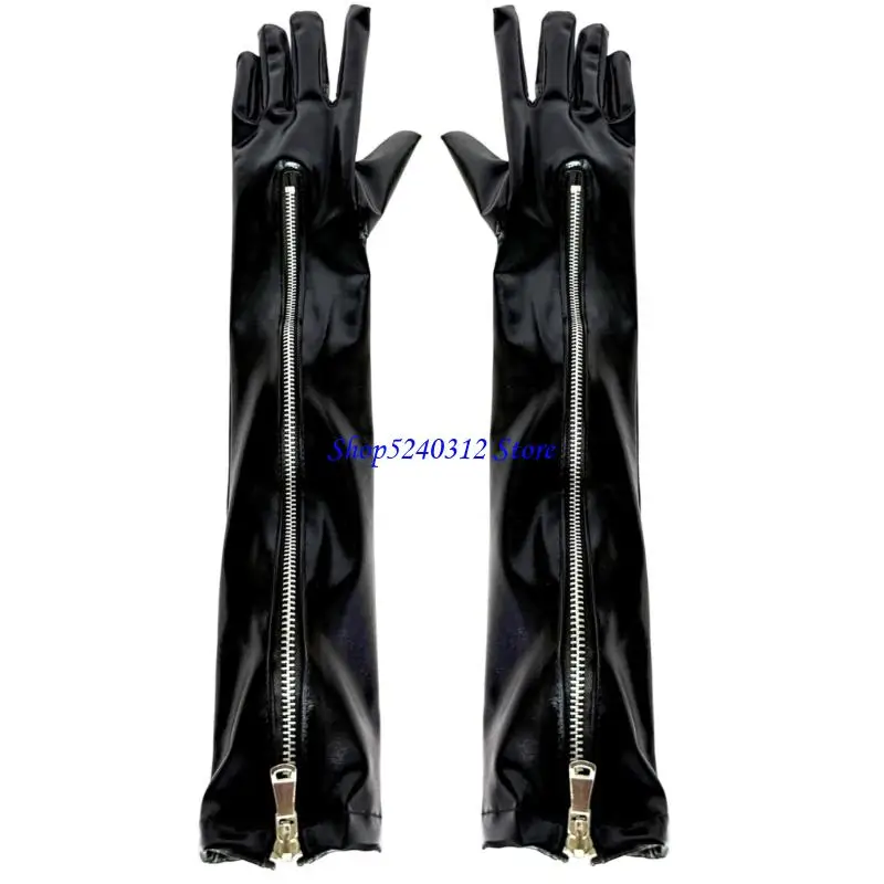 

634C 1 пара длинных перчаток из искусственной кожи, обеспечивающих комфорт и стиль, зимние теплые перчатки для косплея для и