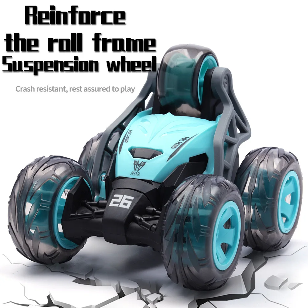 Rc Car Kids Toy Remote Control Stunt Car 360 Rotary Twist Truck 5 Wheel Dump Car Off-Road Vehicle Electric Toys Children Gift