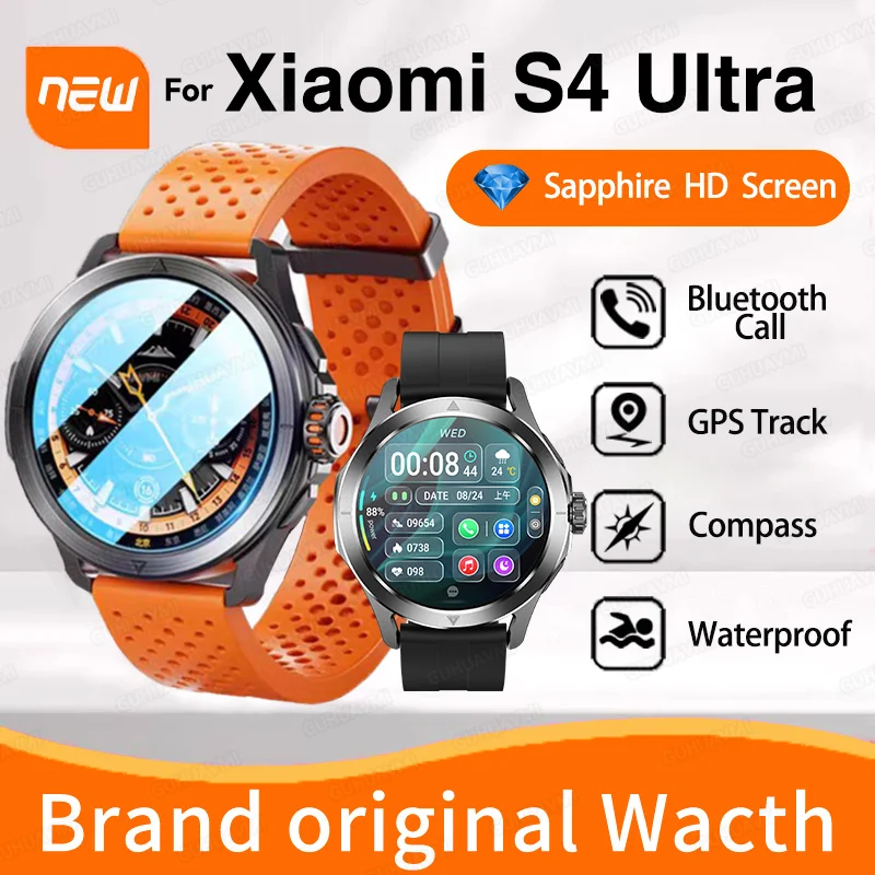 

For Xiaomi Watch S4 Ultra GPS Sport Version Smart Watch Men AMOLED HD Display Waterproof Bluetooth Call Outdoor Wristband Watchs