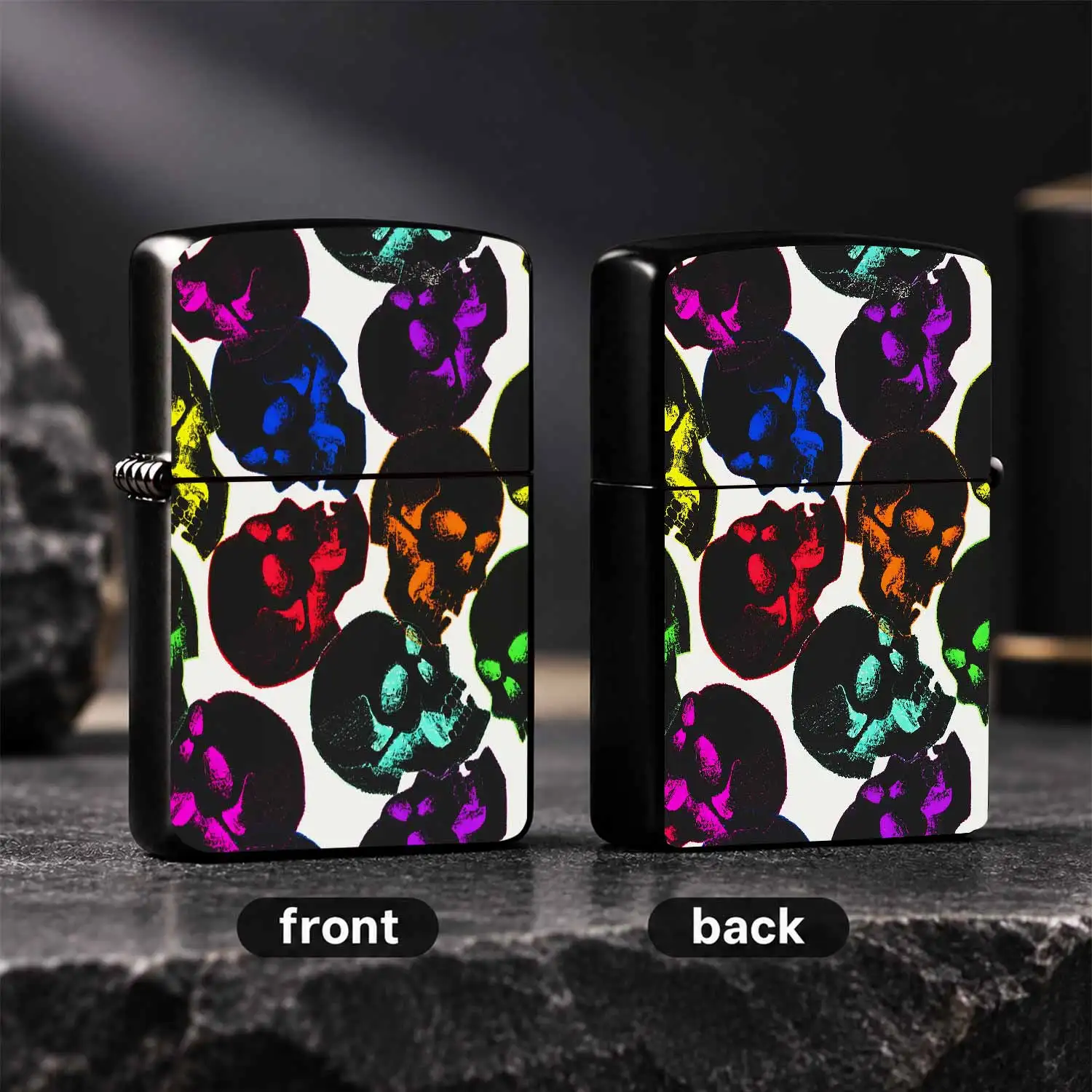 Stylish Pop Art Skull Pattern Lighter, Vibrant Color Block Creative Portable Accessory, Ideal For Daily Use Outdoor Activities Gifting, Trendy Artistic Decorative Item For All Occasions A Humorous And Interesting Lighter