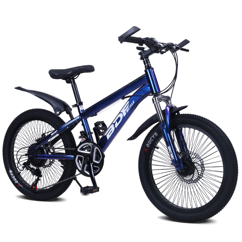 24 Speed Pink Student Mountain Bike For Kids 20/22/24 Inch Bicycle With Ordinary Pedal Disc Brake & Steel Fork