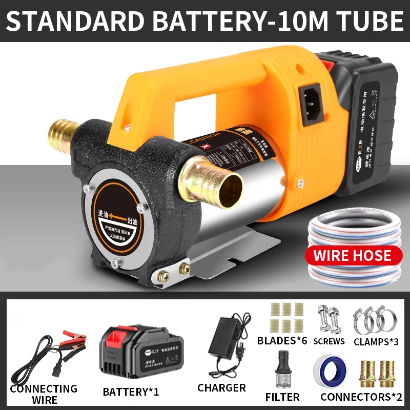 Bomba de transferencia de combustible para queroseno diésel, batería de litio, carga eléctrica, agua, hogar, 24V, pequeña bomba de aceite de repostaje automático