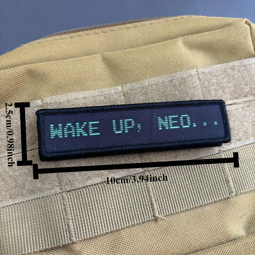 Wake Up Neo Moral Taktischer Aufnäher, bedrucktes Klett-Emblem, Militärabzeichen, Kampfarmband, Rucksack-Aufkleber – Detail 3