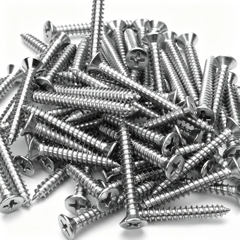 5-20pcs 304 Stainless Steel Self-drilling Screws M3 M4 M5 M6 Cross Flat Head Self-tapping Wood Screw Lenght 6/8/10/12/14mm-100mm