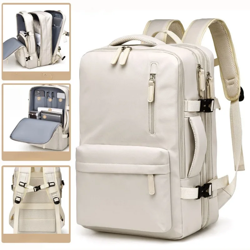 

Macaron color expansion shoulder bag men and women large capacity lightweight travel backpack multifunctional student schoolbag
