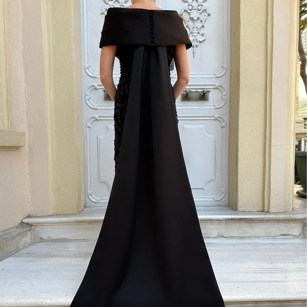 Maßgeschneiderte gerade Abendkleider, bodenlang, schulterfrei, ärmelloses Abendkleid, modisches, schlichtes, drapiertes Partykleid mit Pailletten