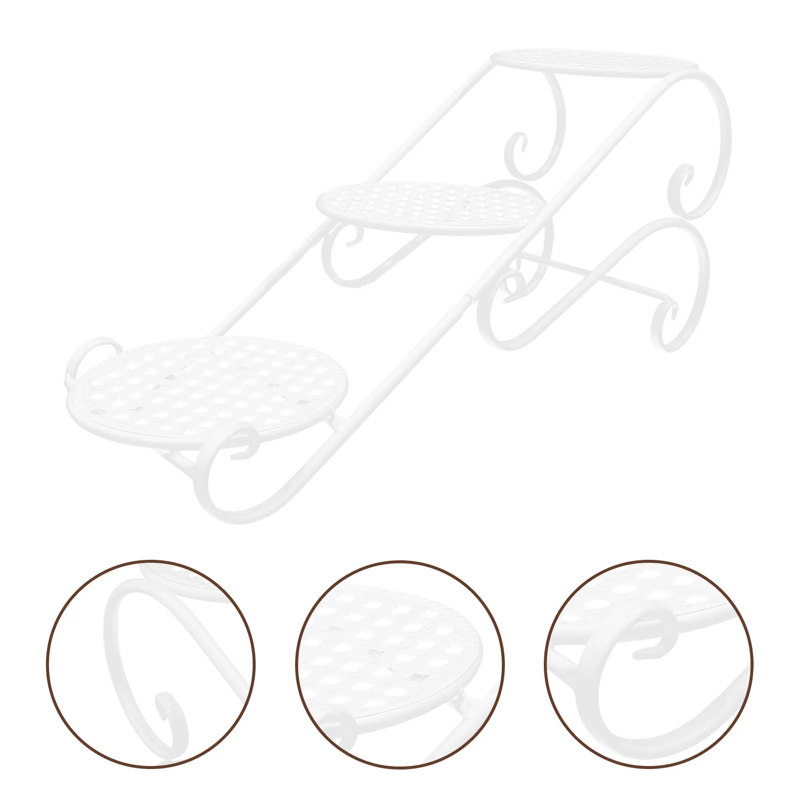 

1Pcs Multilayer Iron Flowerpot Rack Durable Flower Storage Shelf for Floor Balcony Succulent Pot Stand Decorative Plant Holder