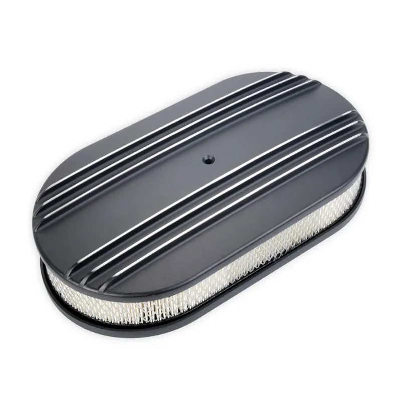12-Inch Oval Aluminum Radius Air Filter Assembly Kit with Filter Element