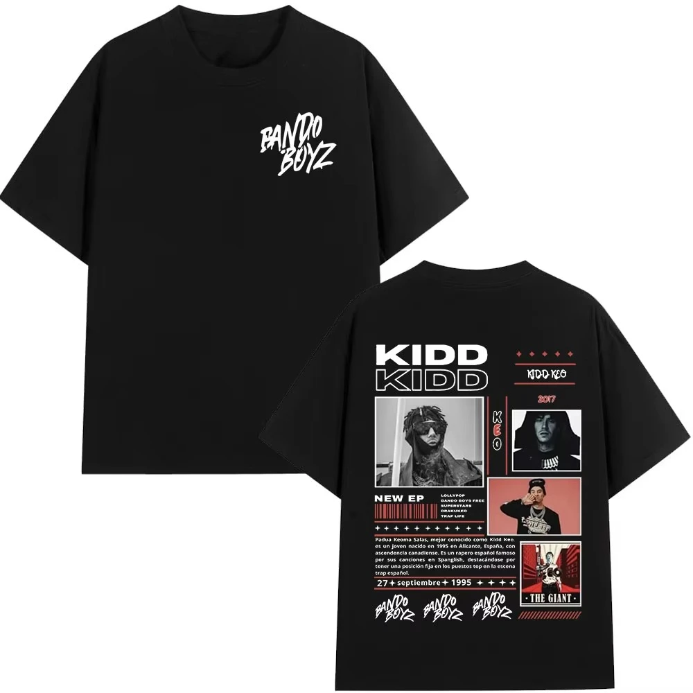 Rapper Kidd Keo Bando Boyz Tour Merch T-shirts Men Women Fashion Hip Hop T-shirt Summer Casual Cotton Oversized O-Neck T Shirts