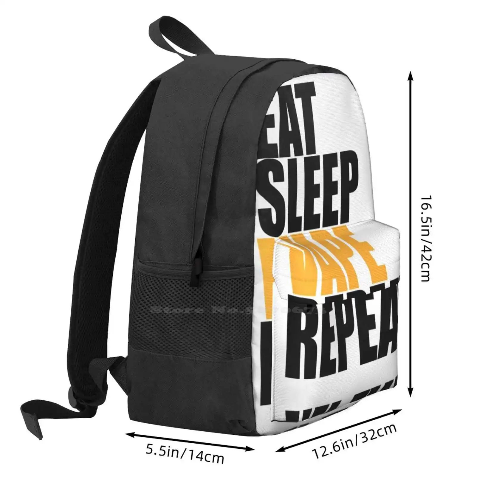 Eat Sleep Vape Repita Mochilas Escolares, Viagem, Mochila Laptop, Eatsleepfutsalshirt futsalfever