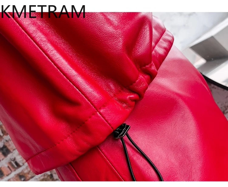 Strato superiore al 100% di giacca di pelle di pecora Donna Giacche casual larghe in vera pelle con cappuccio Novità in cappotti Abiti autunnali 2025 Donna 