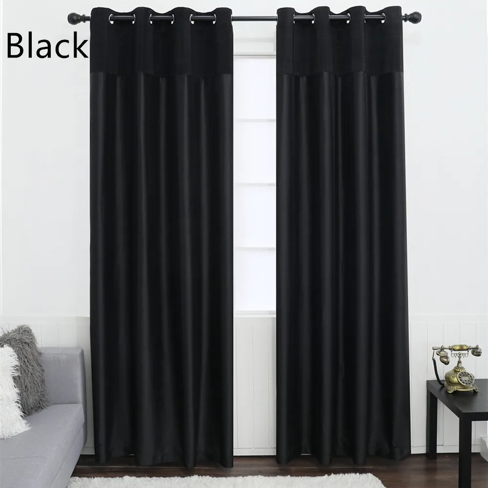 Jinyahome 1Pc 80% Shading Splicing with Interlining Curtain Window Bedroom Door Curtain Livingroom Sliding Door 2239