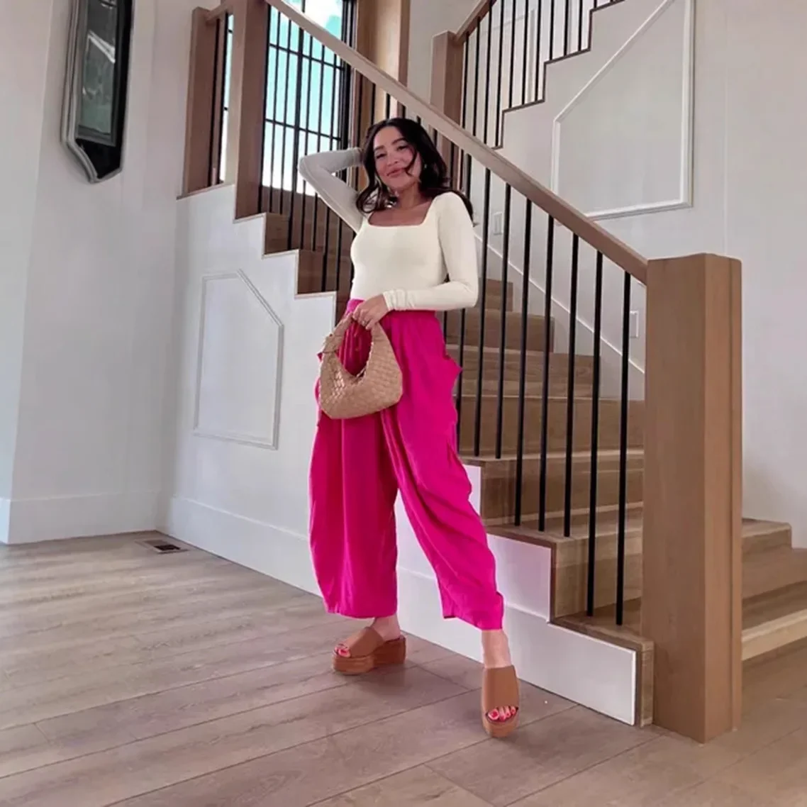 New Endless Summer Series Oversized Culottes Wide-leg Pants South Asian Ethnic Style