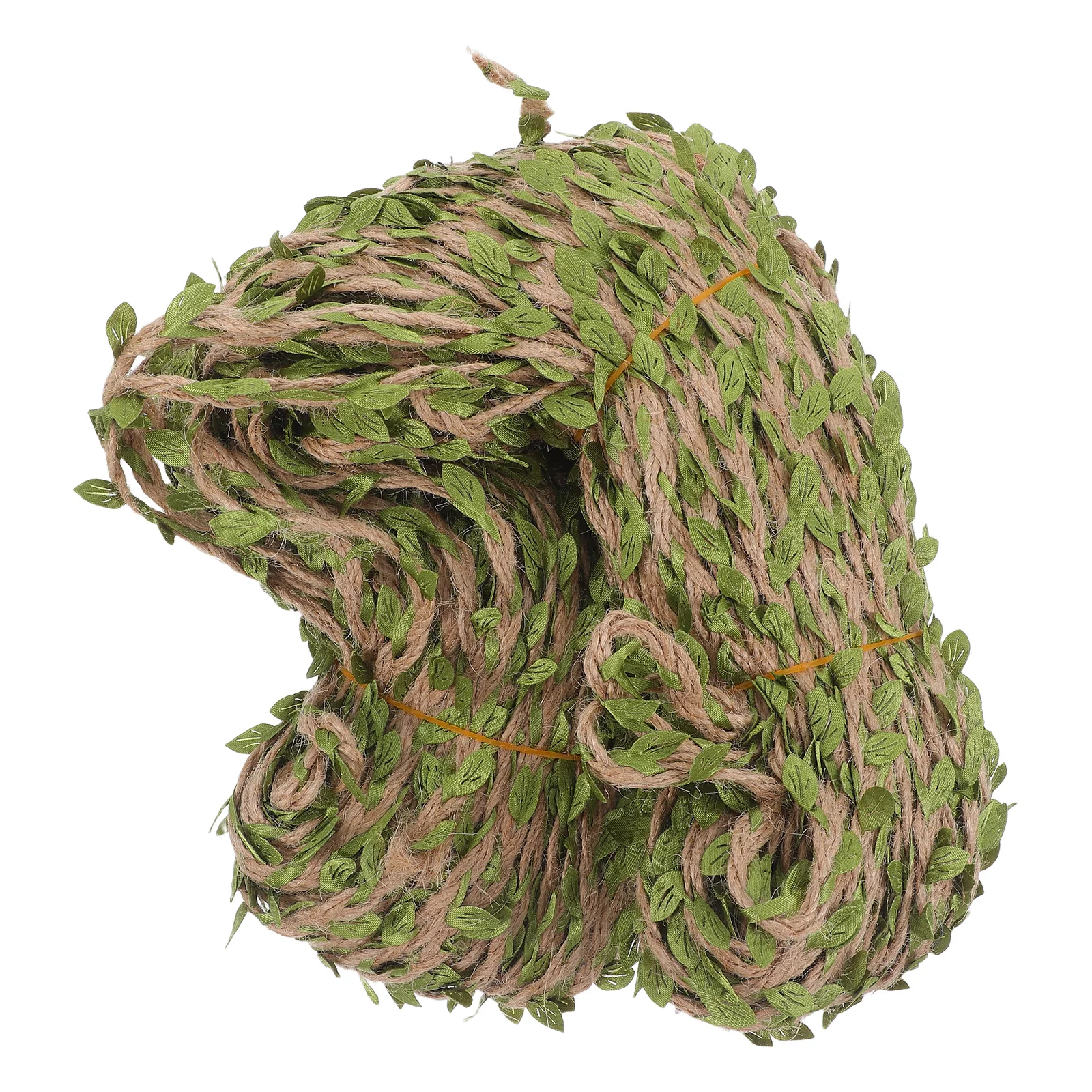 

Natural Jute Twine Braided Burlap Vine Artificial Green Leaves Jungle Themed Party Wedding Garden Home Decor 100m Simulated