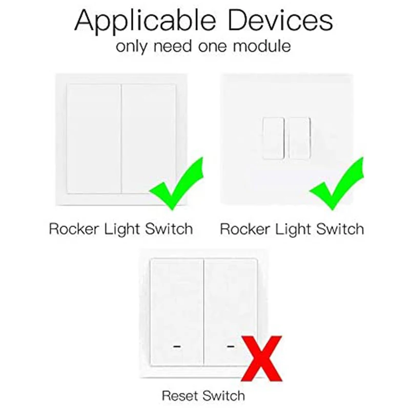 Módulo de interruptor de luz inteligente con Wifi, Control remoto por aplicación Smart Life/Tuya, funciona con Alexa Echo y Google Home