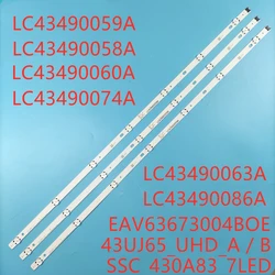 83CM LED Strip 7 LED For 43UK6300PLB 43UJ634V 43UJ635V 43LJ61_FHD_L LC43490059A LC43490058A Innotek 17Y 43inch_A LC43490074A