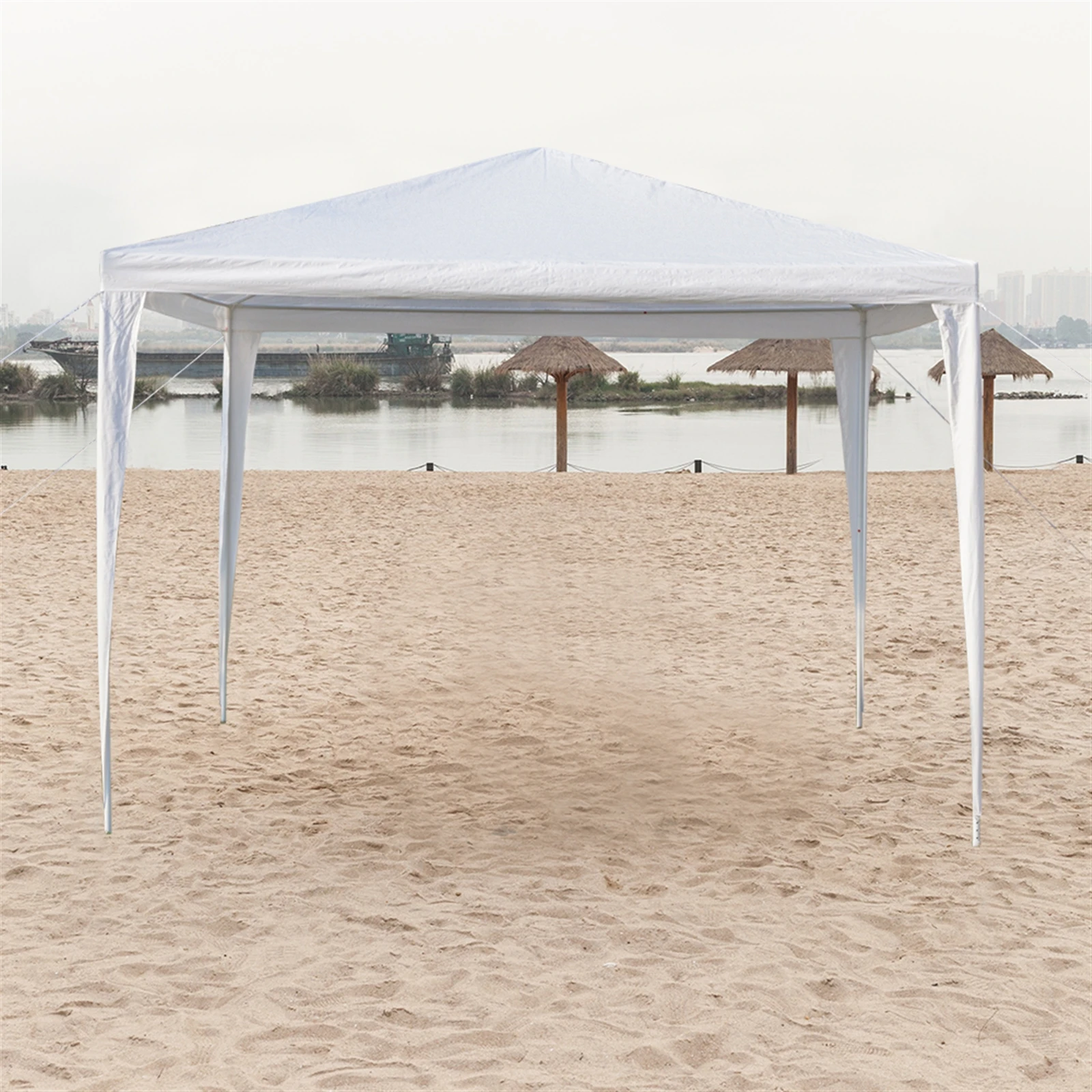 

3x3m White Waterproof Tent, Spiral Tube Frame