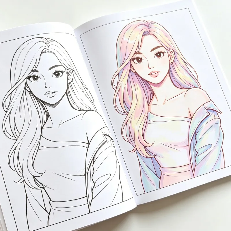 32-page Adult Fun Stress-relieving Graffiti Practice Book Coloring Book Featuring Female Celebrity Characters Perfect Gift