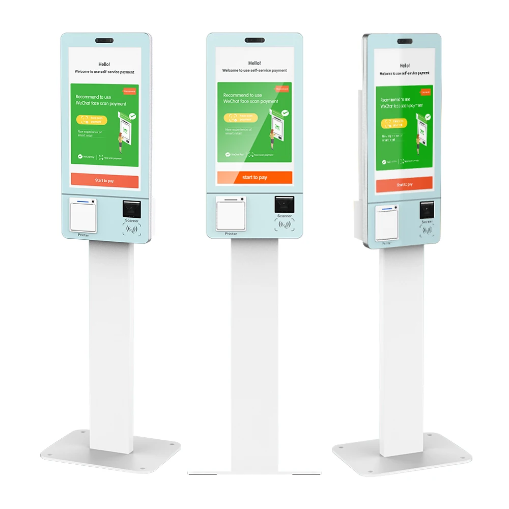 24/32 Inch Restaurant Self Ordering Kiosk Touch Screen POS Terminal Wall Mount/Standing Fast Food Payment Machine