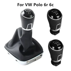 For Volkswagen VW Polo 6r 6c Hatchback Sedan 2011 2012 2013 2014 2015 2016 2017 2018 2019 Car 5 6 Speed Gear Shift Knob Gaitor