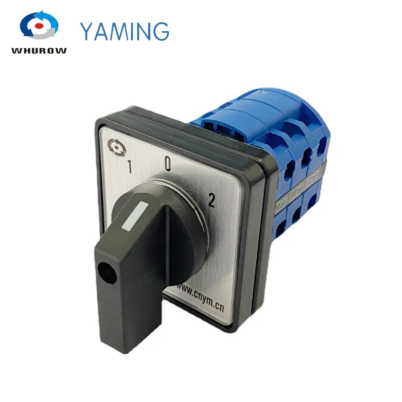 YMW26-20/3M Changeover Rotary Cam Universal Switch 20A 3 Levels 3 Position With Waterproof Enclosure Control Dual Power