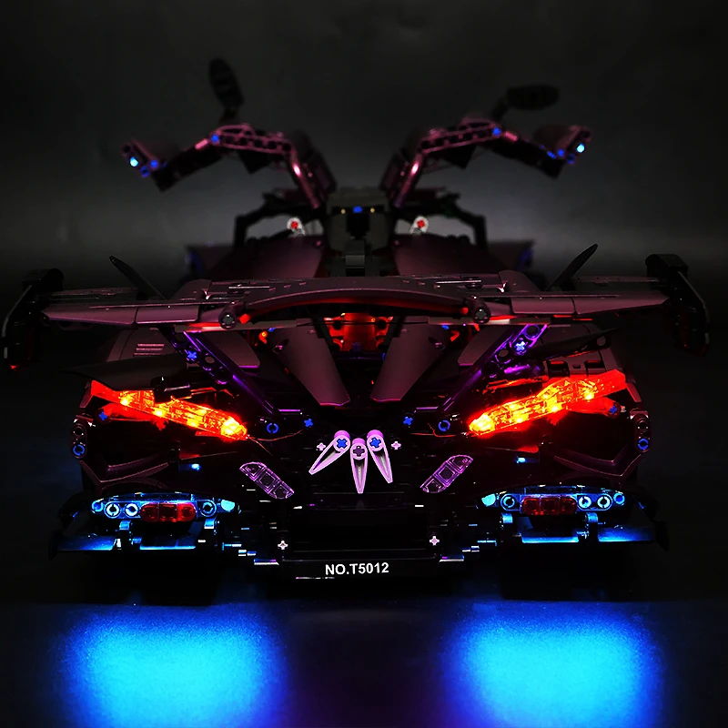 ライトレゴ T5012A テクニカルスポーツカーブロック DIY おもちゃ (ブロックモデルなし、LED ライトのみ) ライトセット子供ギフト