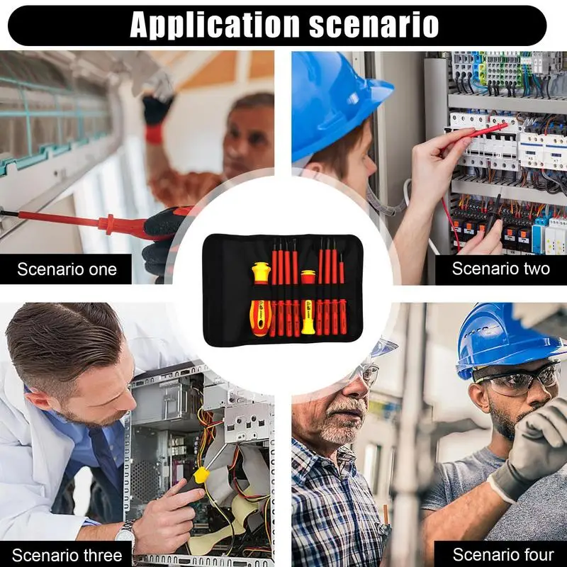 Insulated Screwdriver Set 1000V Precision Tools Electrical Snowflake Screwdriver Mechanic Screwdriver Set Manual Screwdriver
