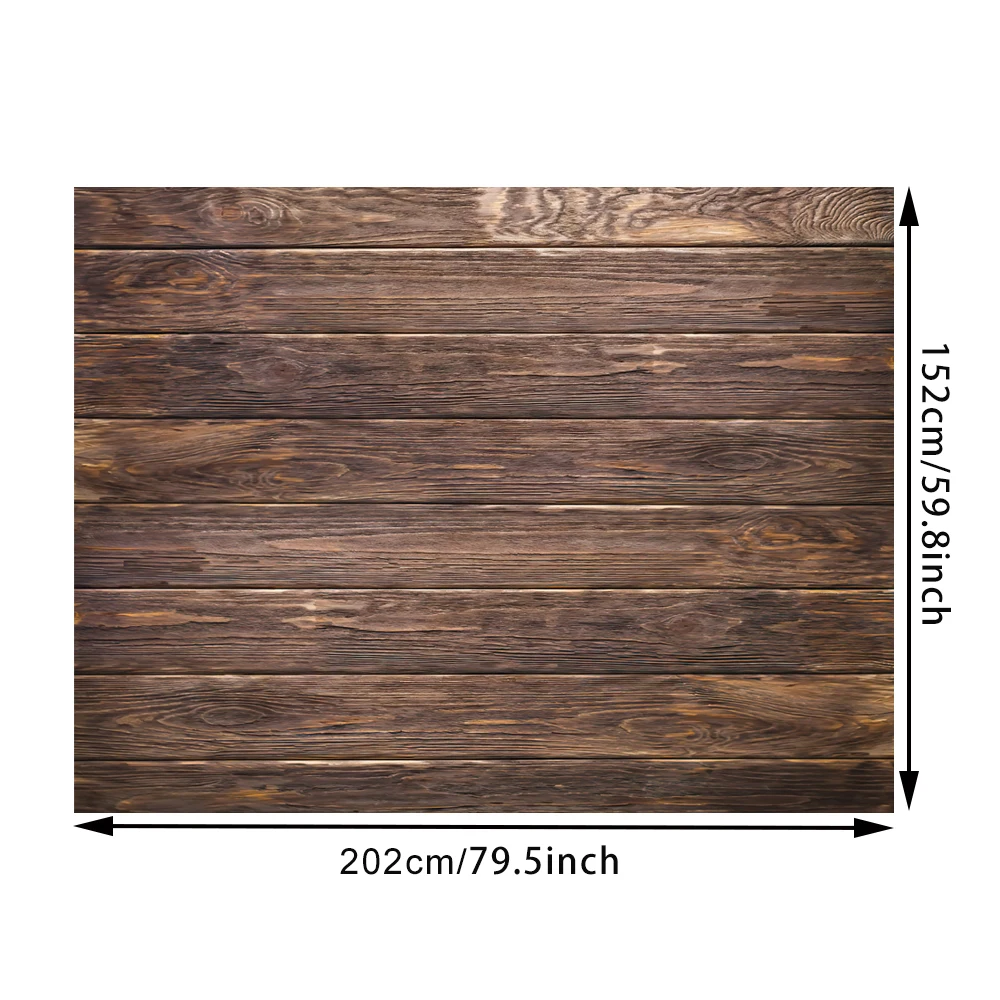 1pc Thin Vinyl Brown Wood Backdrop Photographers Retro Wood Wall Background Cloth Seamless vlog Background decoration