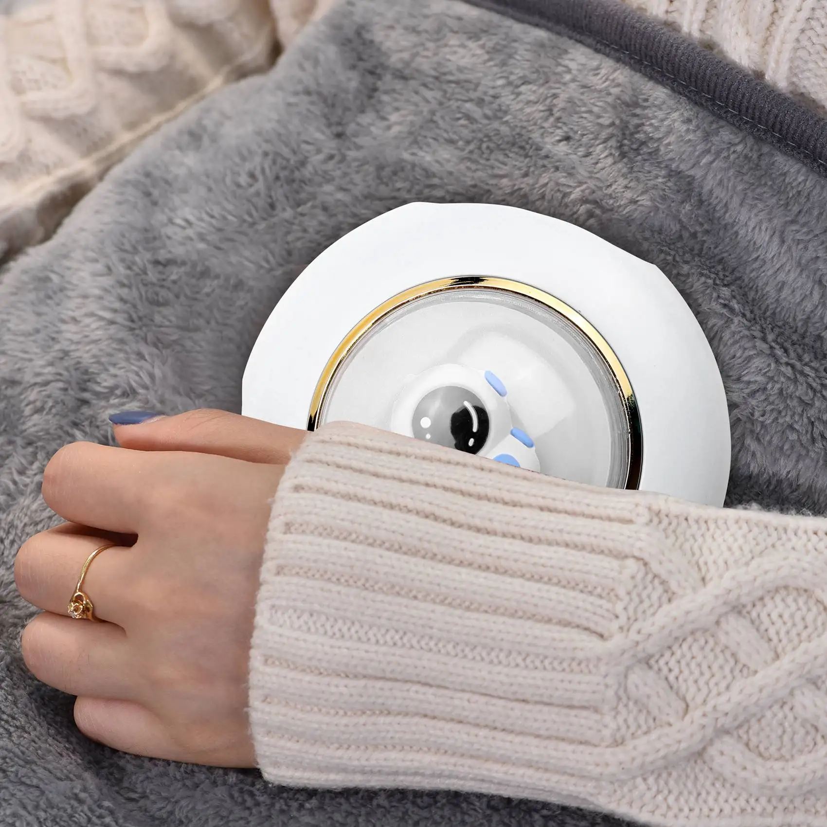 J1UL1N Astronaut Luminous Flying Saucer Hand Warmer Power Bank Warm Baby Rechargeable Hand Warmer Astronaut Electric Warmer
