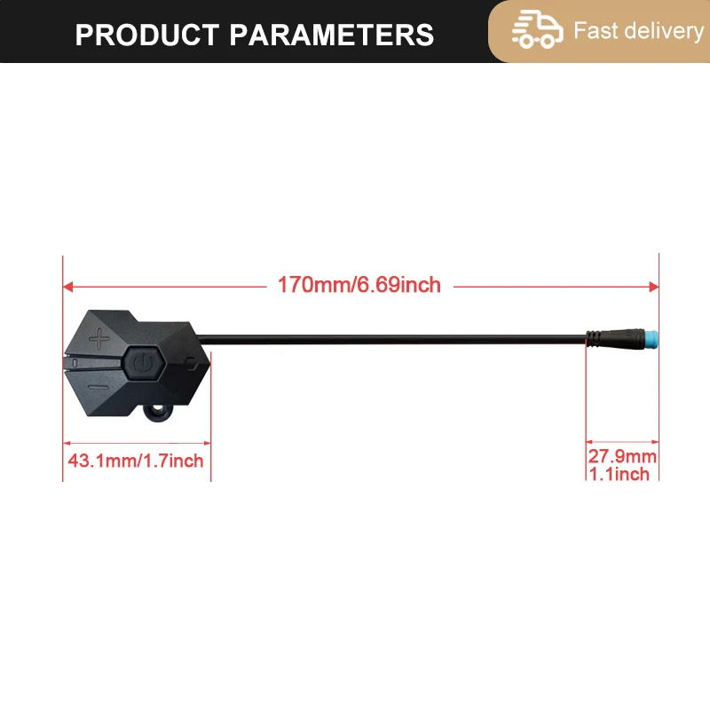 

Переключатель дисплея BAFANG с 4-контактной вилкой, для BAFANG 850C P850C, кнопка переключения дисплея, кнопка включения питания, аксессуары для электровелосипеда, часть