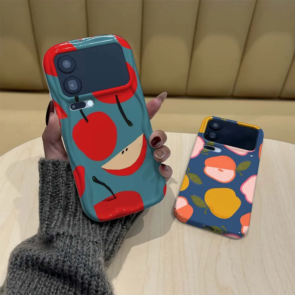 

Cartoon Red Apple Pattern For Redmi Note 8 10 10T 10S 11 11S 11E 11T SE Pro Max Plus 5G Wave Oil Film Phone Case