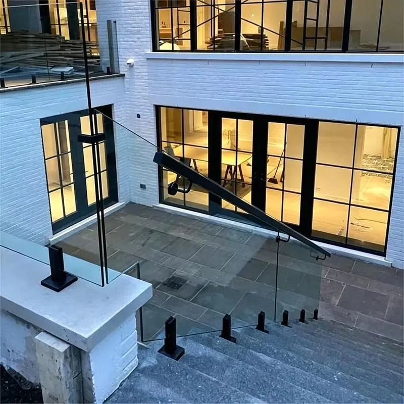 for Custom factory glass railing Modern design frameless glass railing with tempered glass insert, suitable for staircase