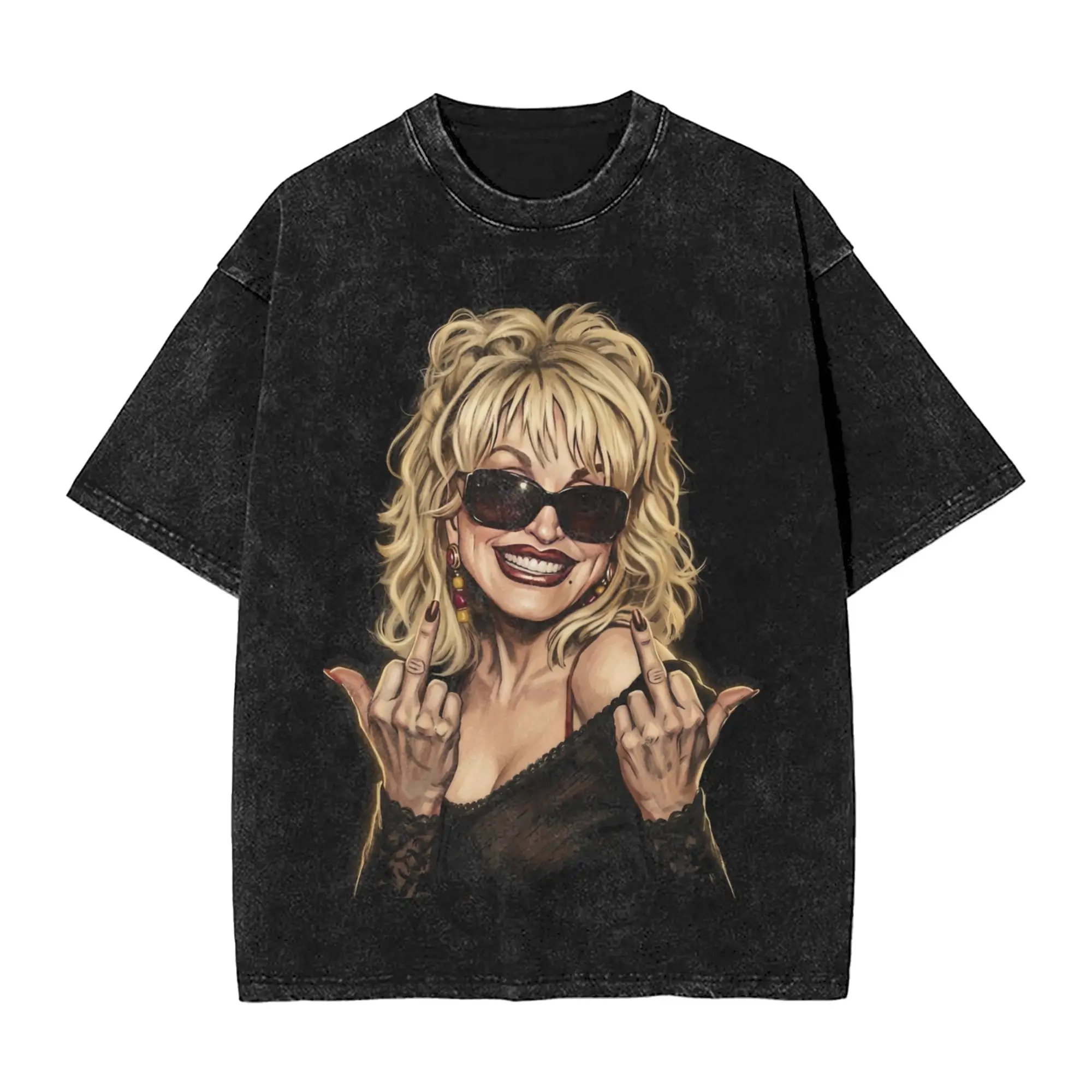 RIP Dolly Parton Apparel Washed T Shirts for Men Women Streetwear Hip Hop T-Shirt Summer  Tees Tops Cotton