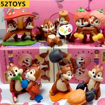 Original 52toys Chip "n" Dale Best Buddies Series Mystery Box Blind Box  Anime Figure Trendy Doll Ornaments Customized Gift Toys