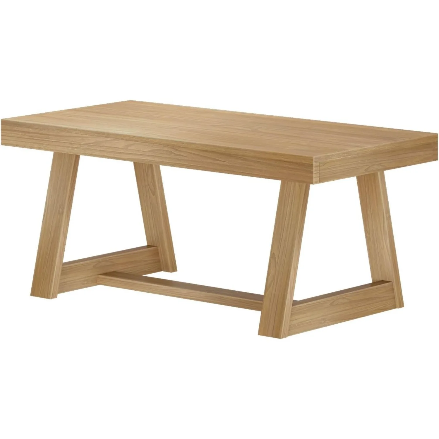 Table basse rectangulaire classique Plank + Beam, table basse de ferme de 40 pouces, mini tables centrales pour petits espaces