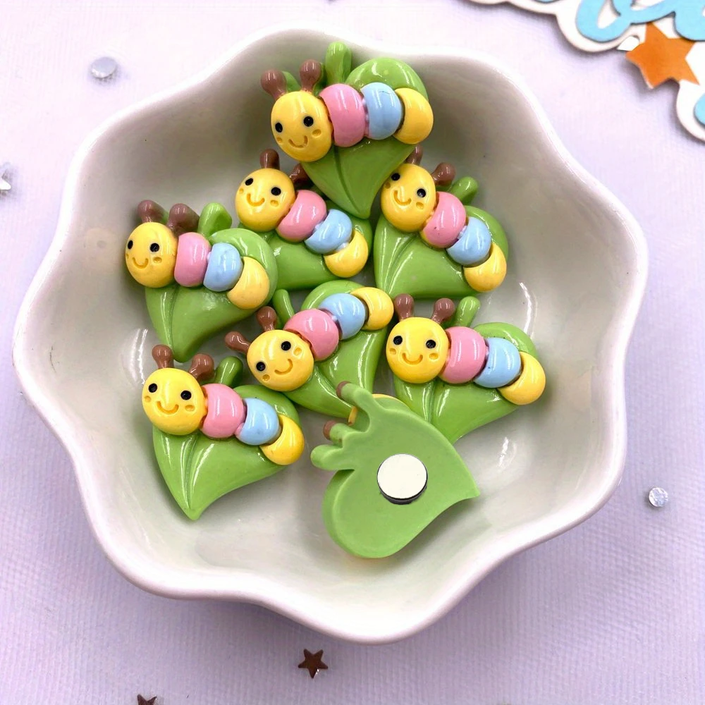 7pcs Colorful Resin Insect Magnets Suitable for Fridge, ' Bugs & Educational Crawly Animals Decor